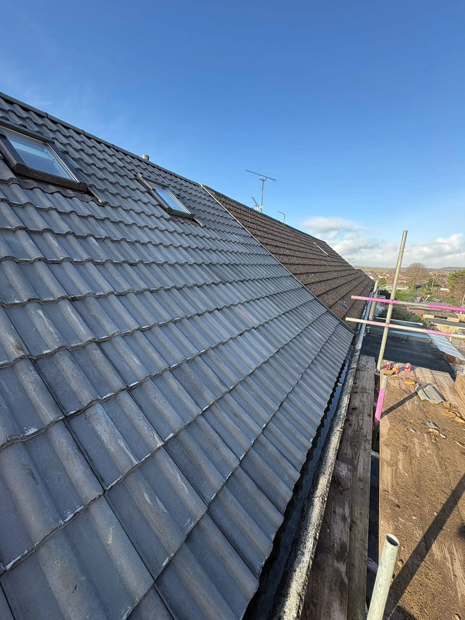 Large pitched slate roof project